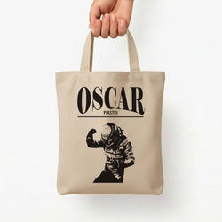 Oscar Orange And Black Tote Bag — Natural / Small