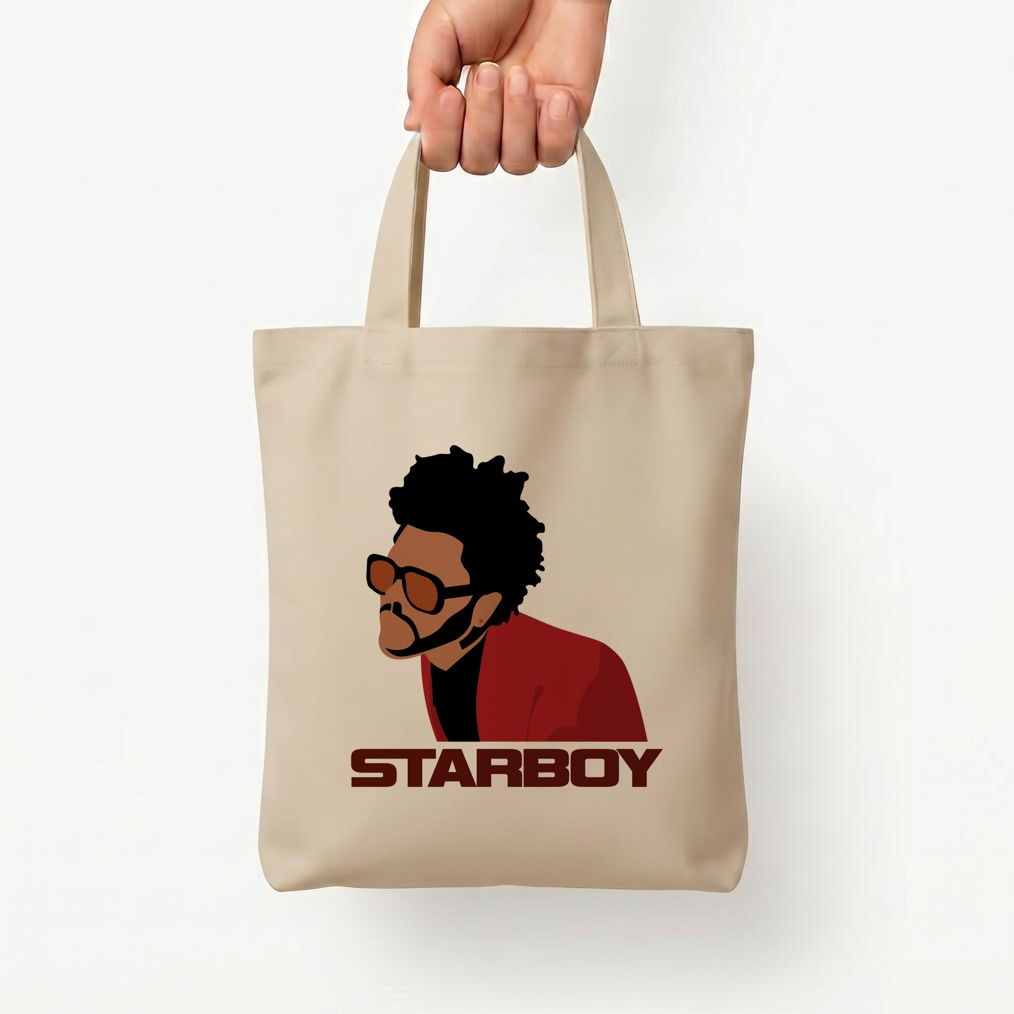 Starboy Singer Title Tote Bag — Natural / Small