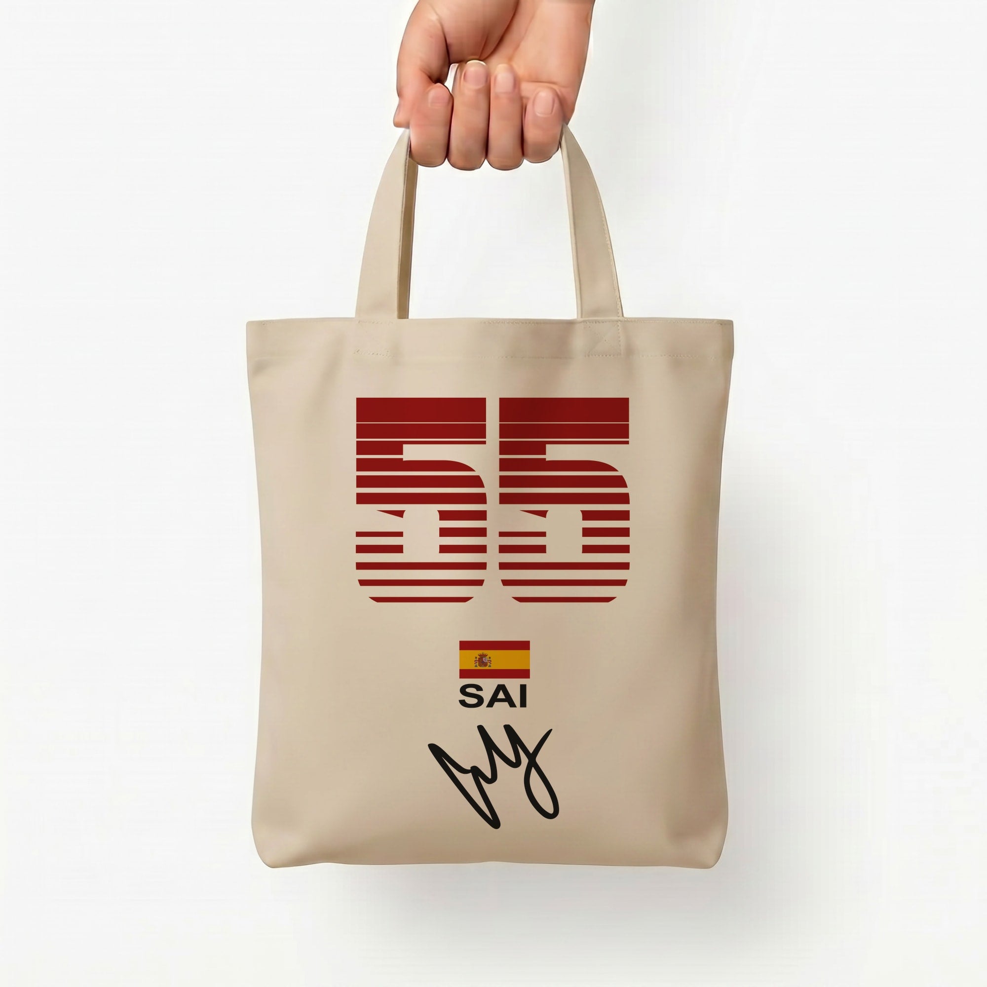 Sainz - F1 Tote Bag — Natural / Small