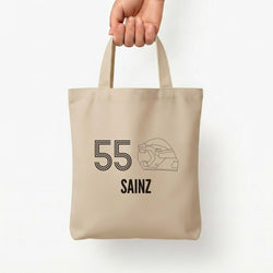Sainz Helmet 2026 Tote Bag — Natural / Small