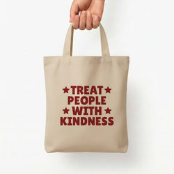 Treat People With Kindness Tote Bag — Natural / Small