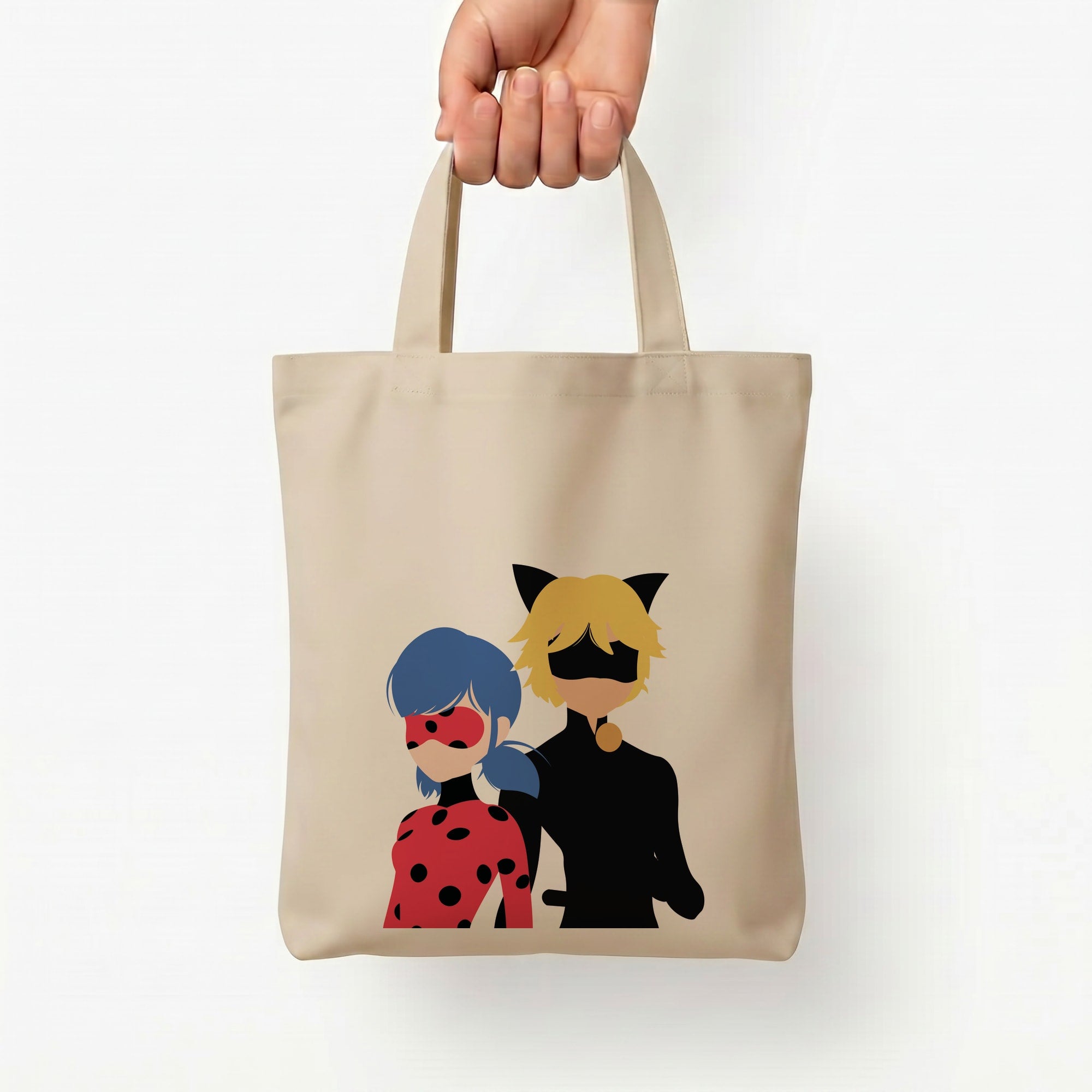 Red And Blue Tote Bag — Natural / Small