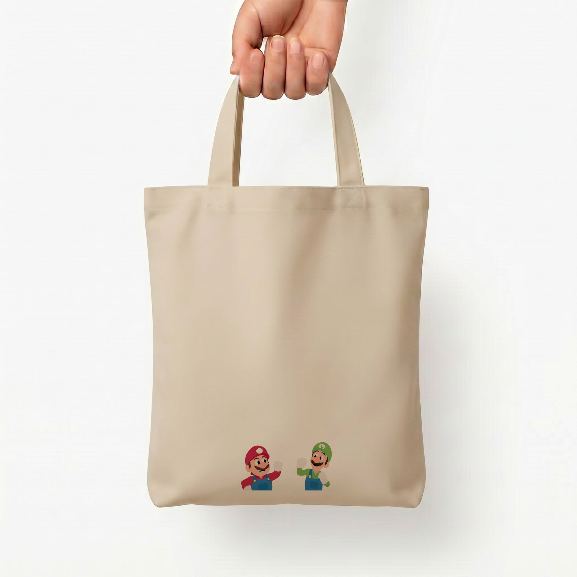Mario And Luigi Tote Bag — Natural / Small