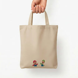 Mario And Luigi Tote Bag — Natural / Small