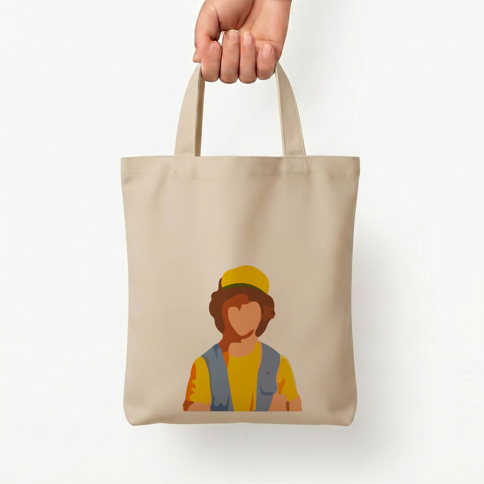 Faceless Dustin - Stranger Things Tote Bag — Natural / Small