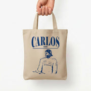 Carlos White And Blue Tote Bag 5