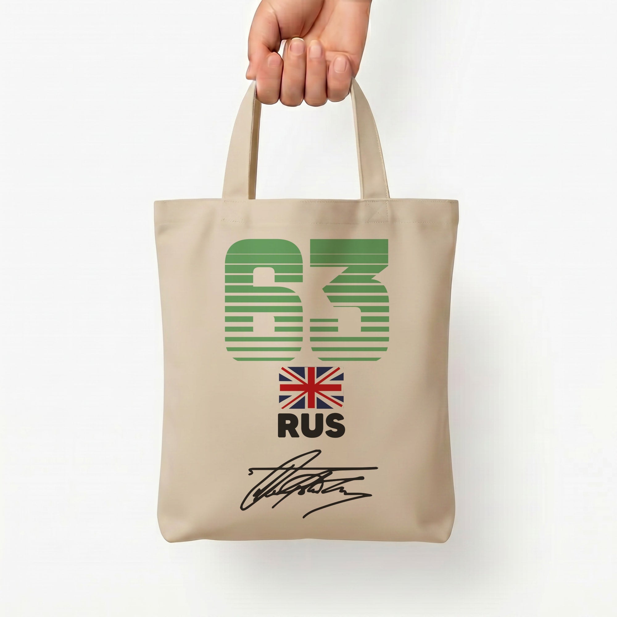George Russel - F1 Tote Bag — Natural / Small