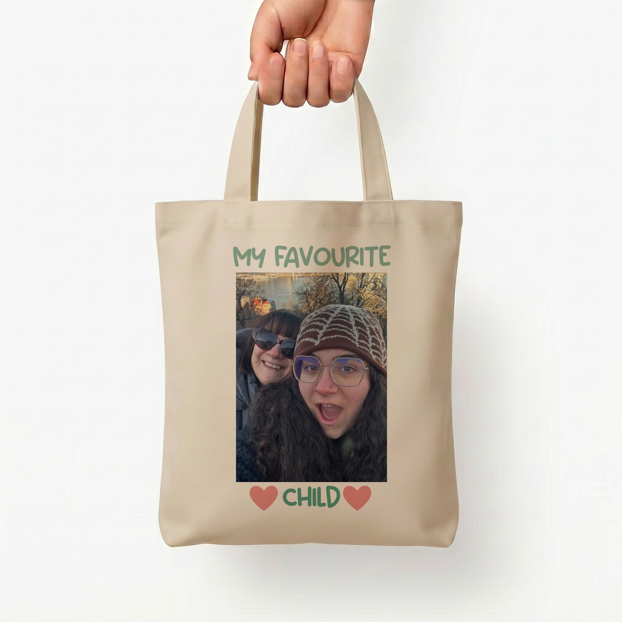 My Favourite Child - Personalised Mother's Day Tote Bag — Natural / Small
