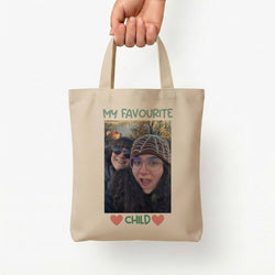 My Favourite Child - Personalised Mother's Day Tote Bag — Natural / Small