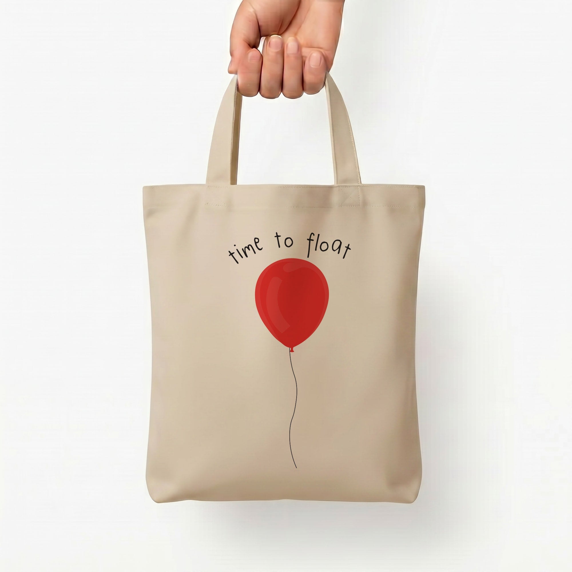 Time To Float - Clown Tote Bag — Natural / Small