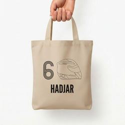 Hadjar Helmet 2026 Tote Bag — Natural / Small