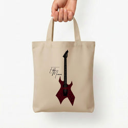 Eddie Munson Guitar Tote Bag — Natural / Small