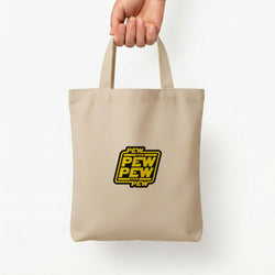 Pew Pew Tote Bag — Natural / Small