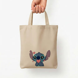 Cute Alien Blue Tote Bag — Natural / Small