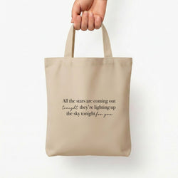 Lighting Up The Sky Tonight Tote Bag — Natural / Small