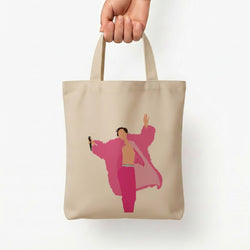Harry Pink Coat  Tote Bag — Natural / Small