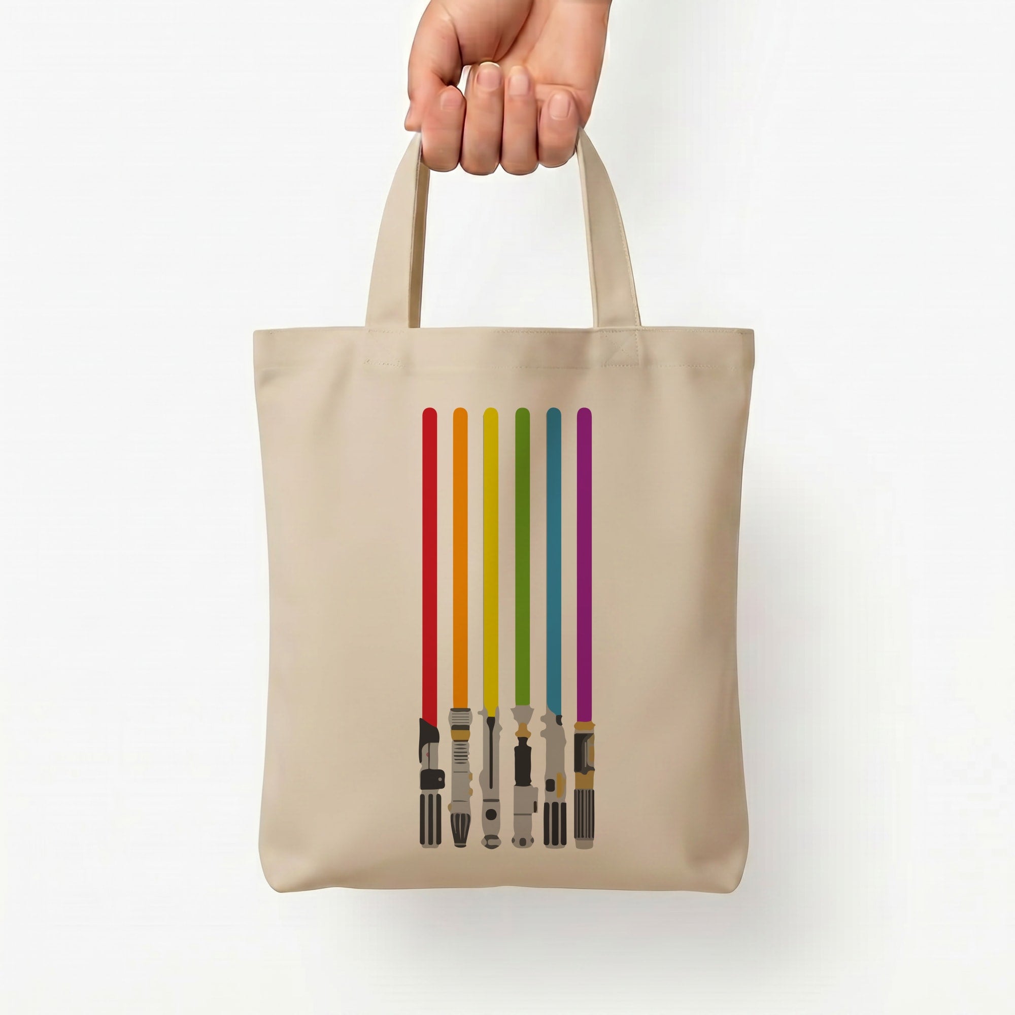 Lightsabers Tote Bag — Natural / Small