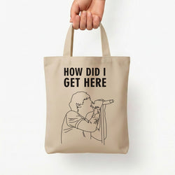 How Did I Get Here Outline Tote Bag — Natural / Small