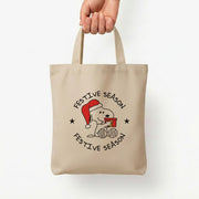 Cartoon Beagle Festive Season Tote Bag 5