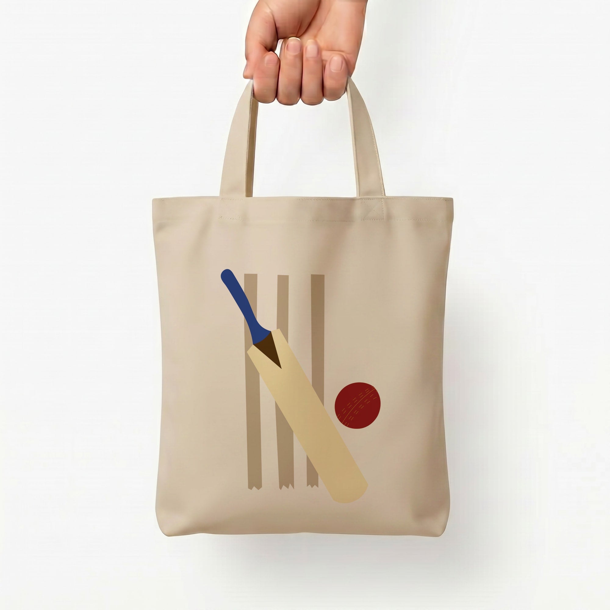 Wickets - Cricket Tote Bag — Natural / Small