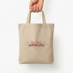 Red Wine Supernova Tote Bag — Natural / Small