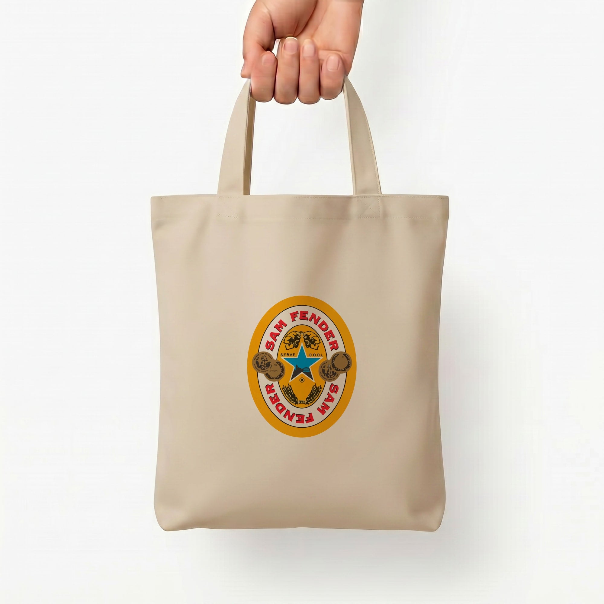 Fender Badge Tote Bag — Natural / Small