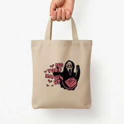 No You Hang Up - Halloween Tote Bag — Natural / Small