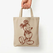 Sketched Mouse Outline Beige  Tote Bag 5