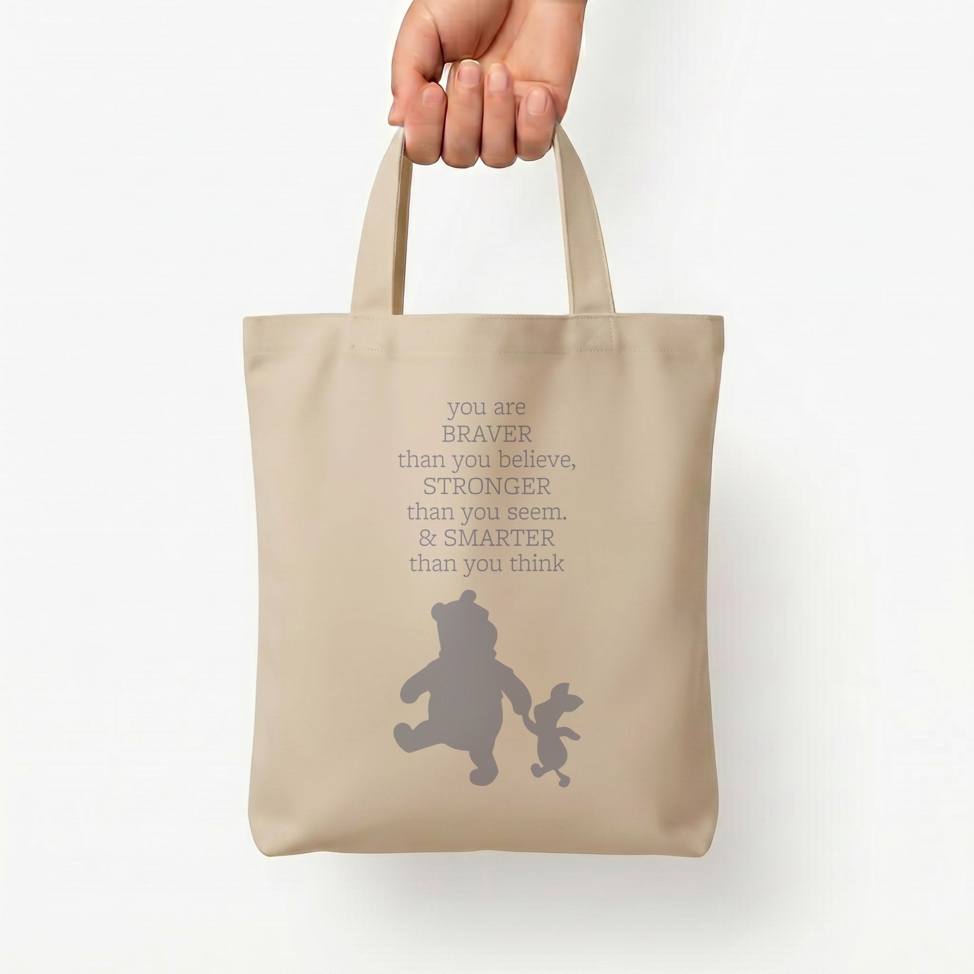 Braver, Stronger, Smarter Tote Bag — Natural / Small
