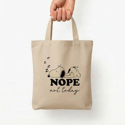 Nope, Not Today Tote Bag — Natural / Small