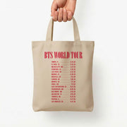 K-Pop Band World Tour List 2026 Tote Bag 5