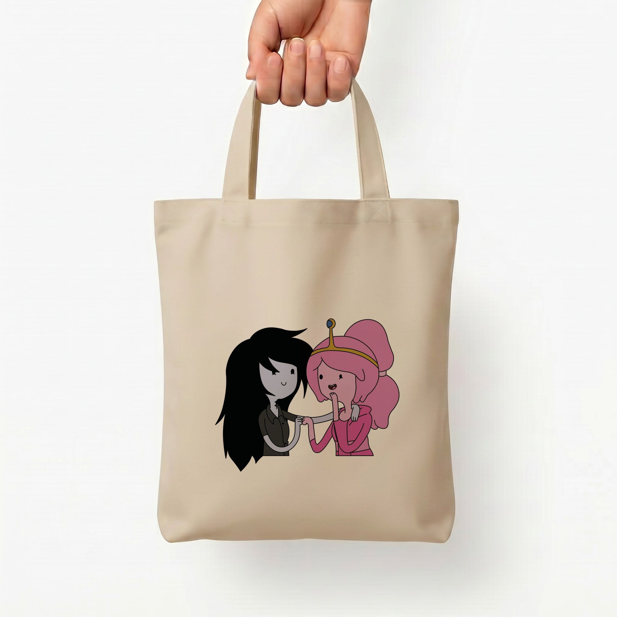 Marceline And Bubblegum Tote Bag — Natural / Small