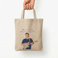 All Is On My Side Pink Tote Bag — Natural / Small