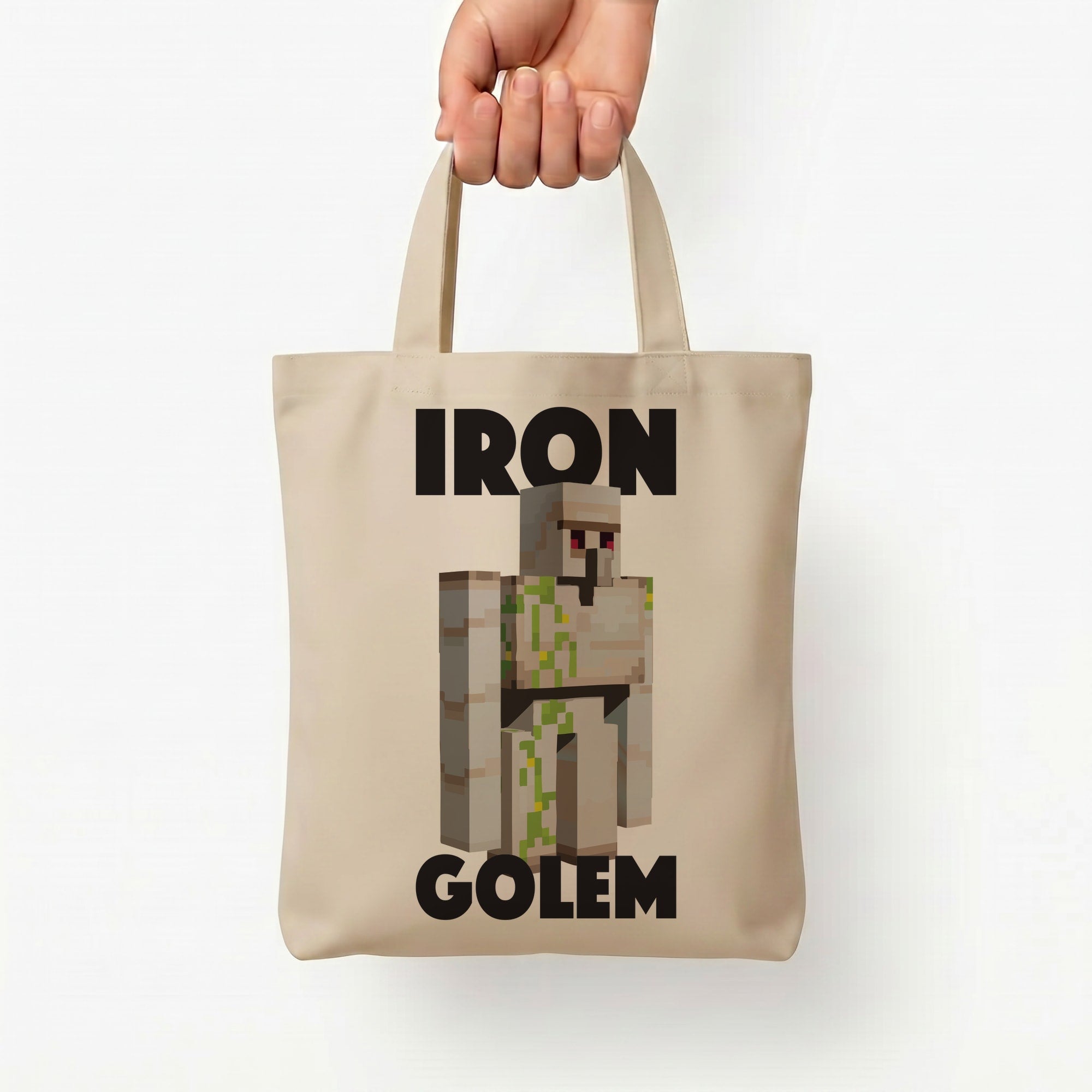 Iron Golem Tote Bag — Natural / Small