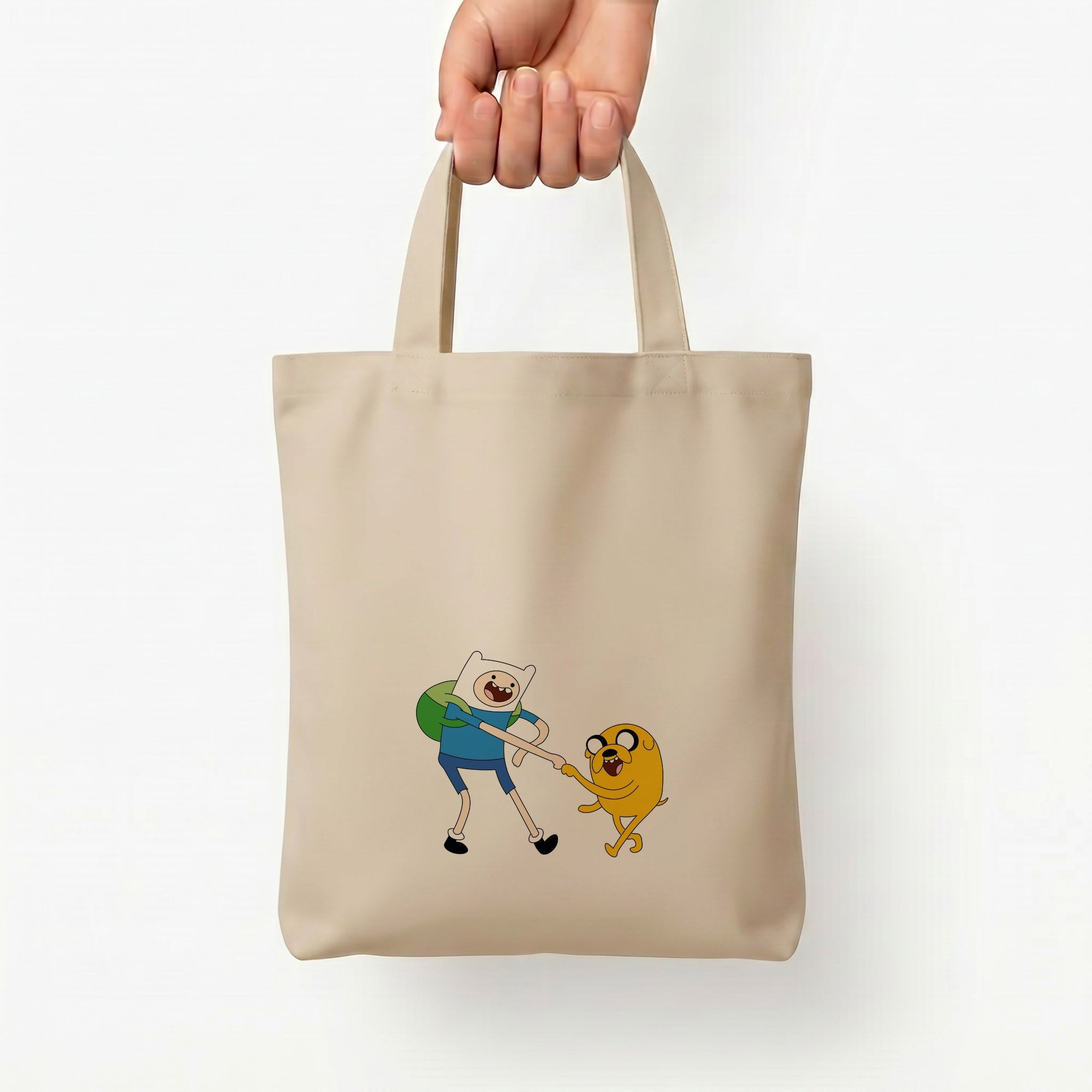 Jake The Dog And Finn The Human Tote Bag — Natural / Small