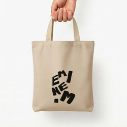 Text Tote Bag — Natural / Small