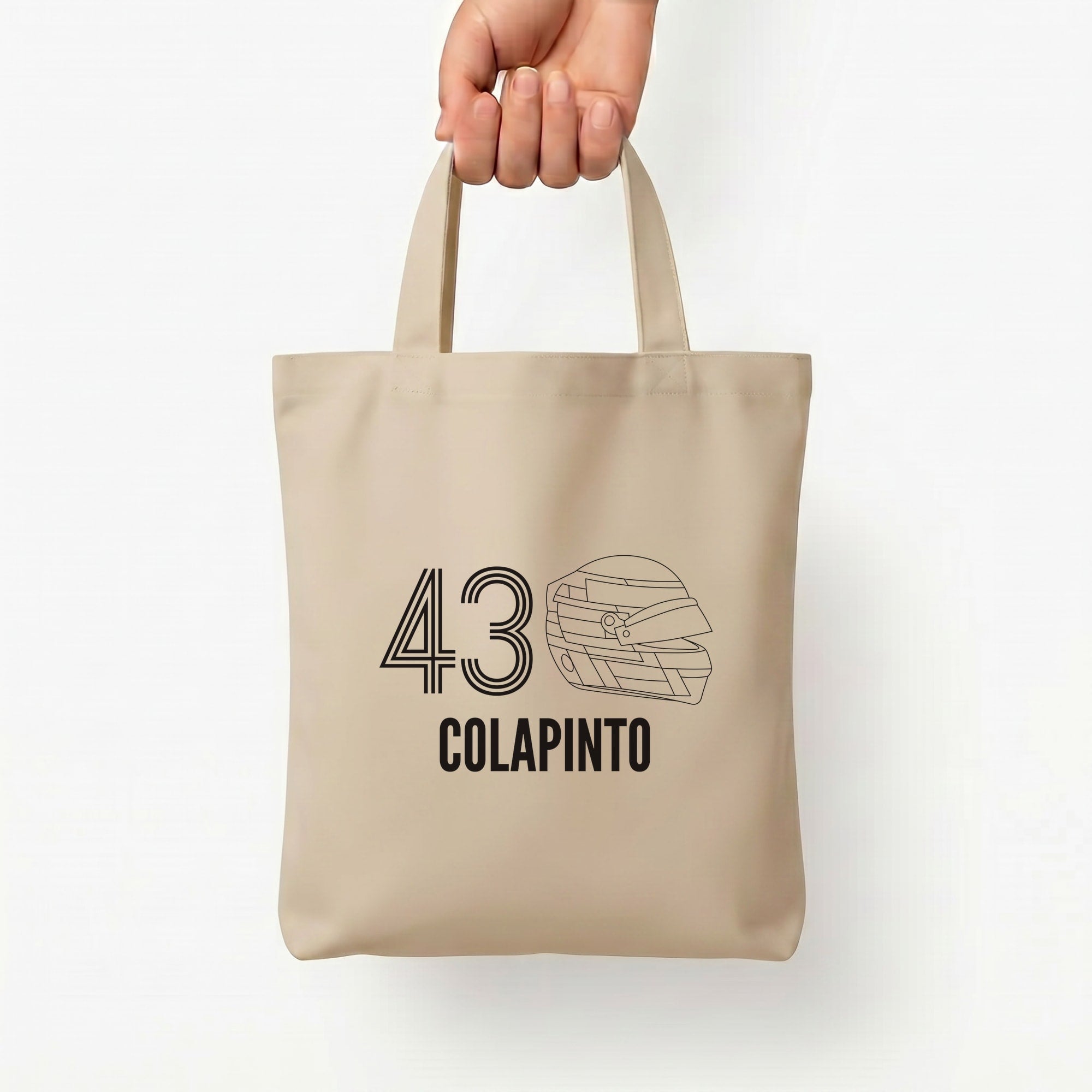 Colapinto Helmet 2026 Tote Bag — Natural / Small