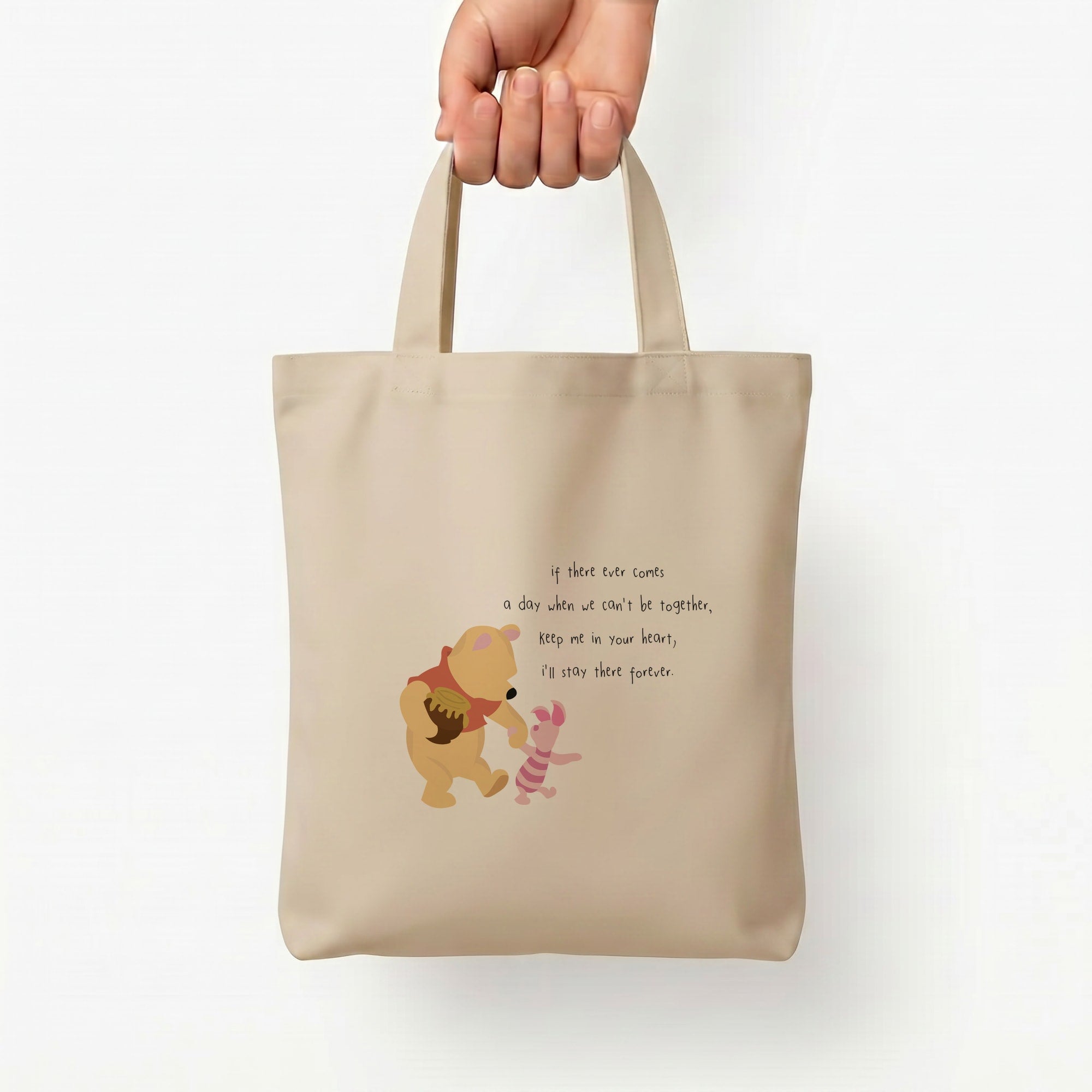 I'll Stay There Forever - Winnie Tote Bag — Natural / Small