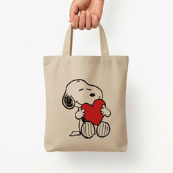 Snoopy - Valentine's Day Tote Bag — Natural / Small