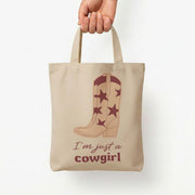 I'm Just A Cowgirl Tote Bag 5