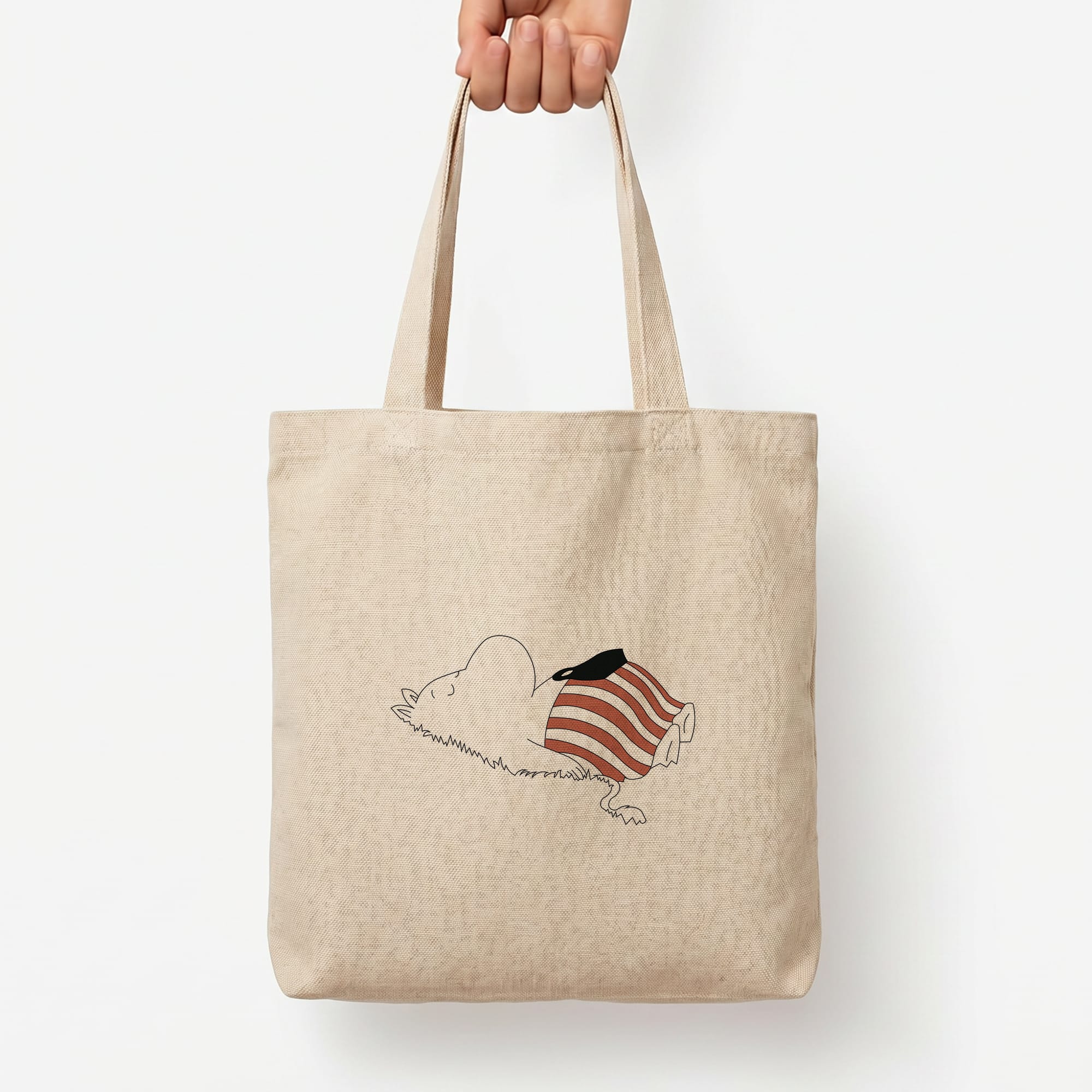 Moom On Grass Tote Bag — Natural / Large