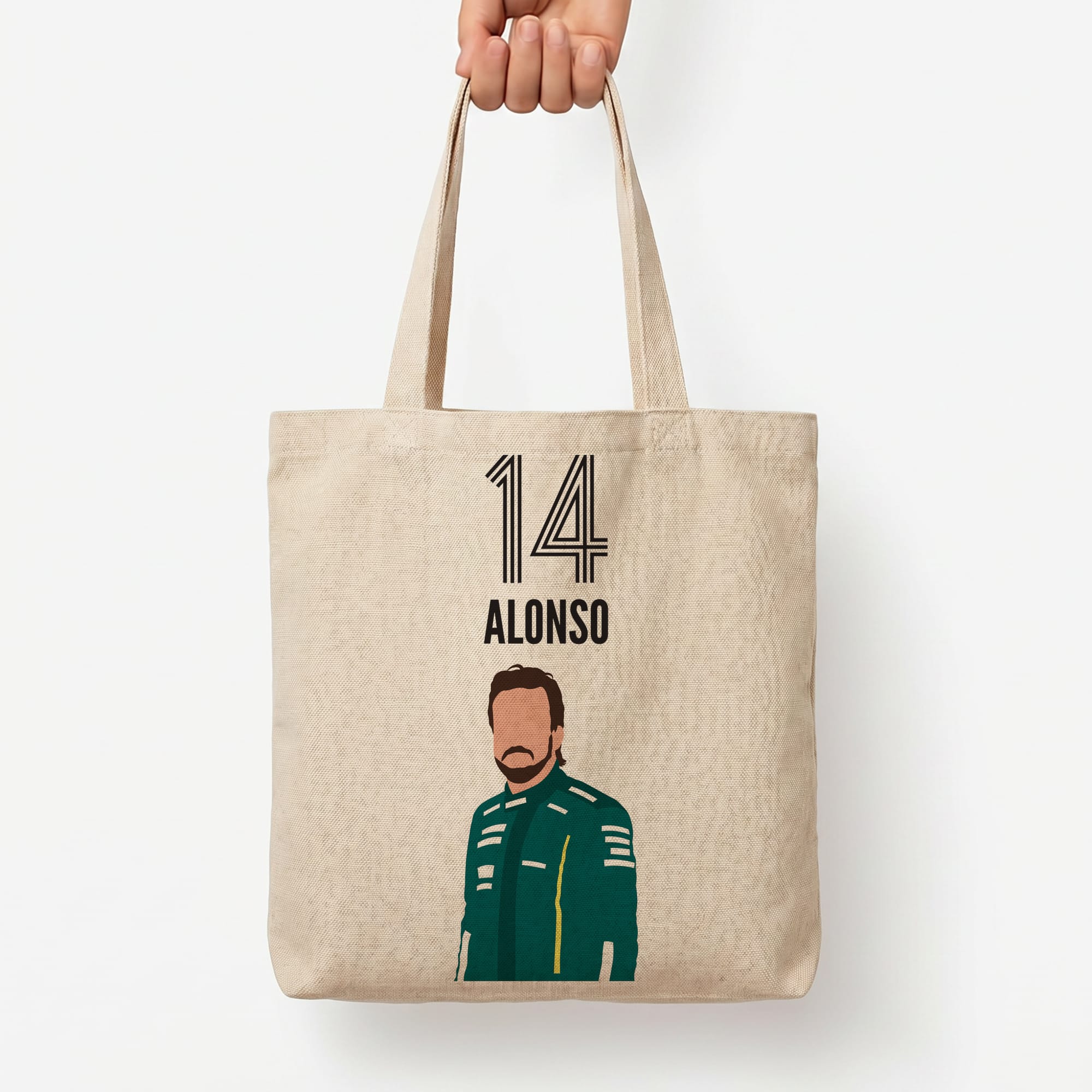 Alonso 2026 Tote Bag — Natural / Large