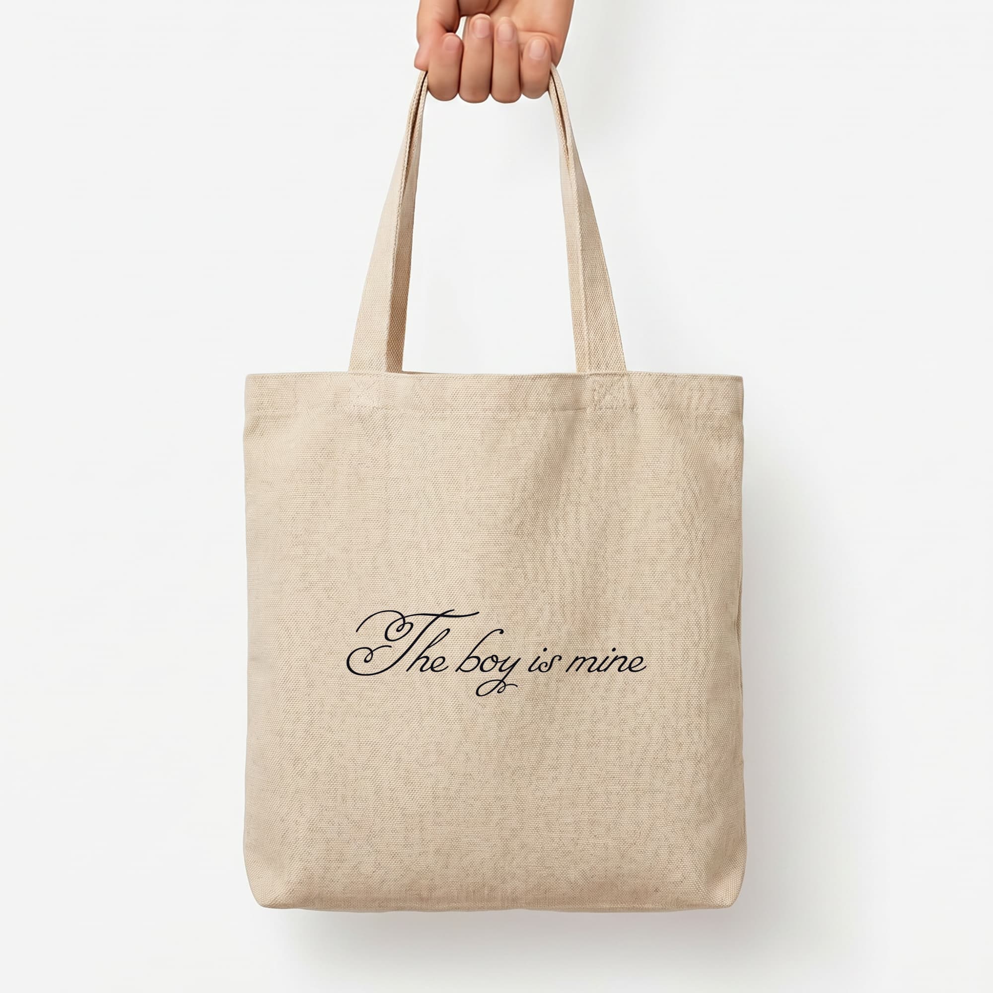 The Boy Is Mine Tote Bag — Natural / Large