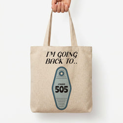 I'm Going Back To 505 Keyring Tote Bag — Natural / Large