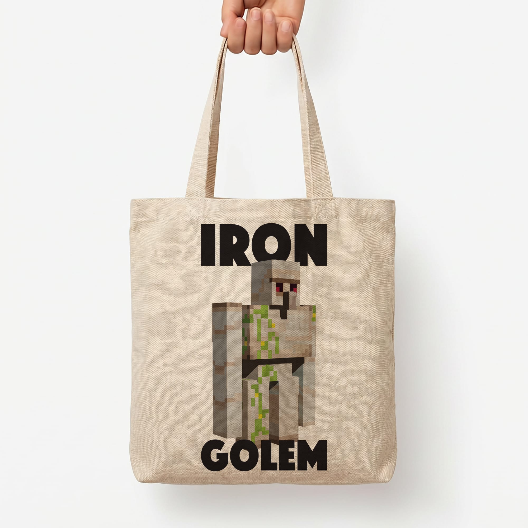 Iron Golem Tote Bag — Natural / Large