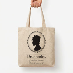 Dear Reader Tote Bag — Natural / Large