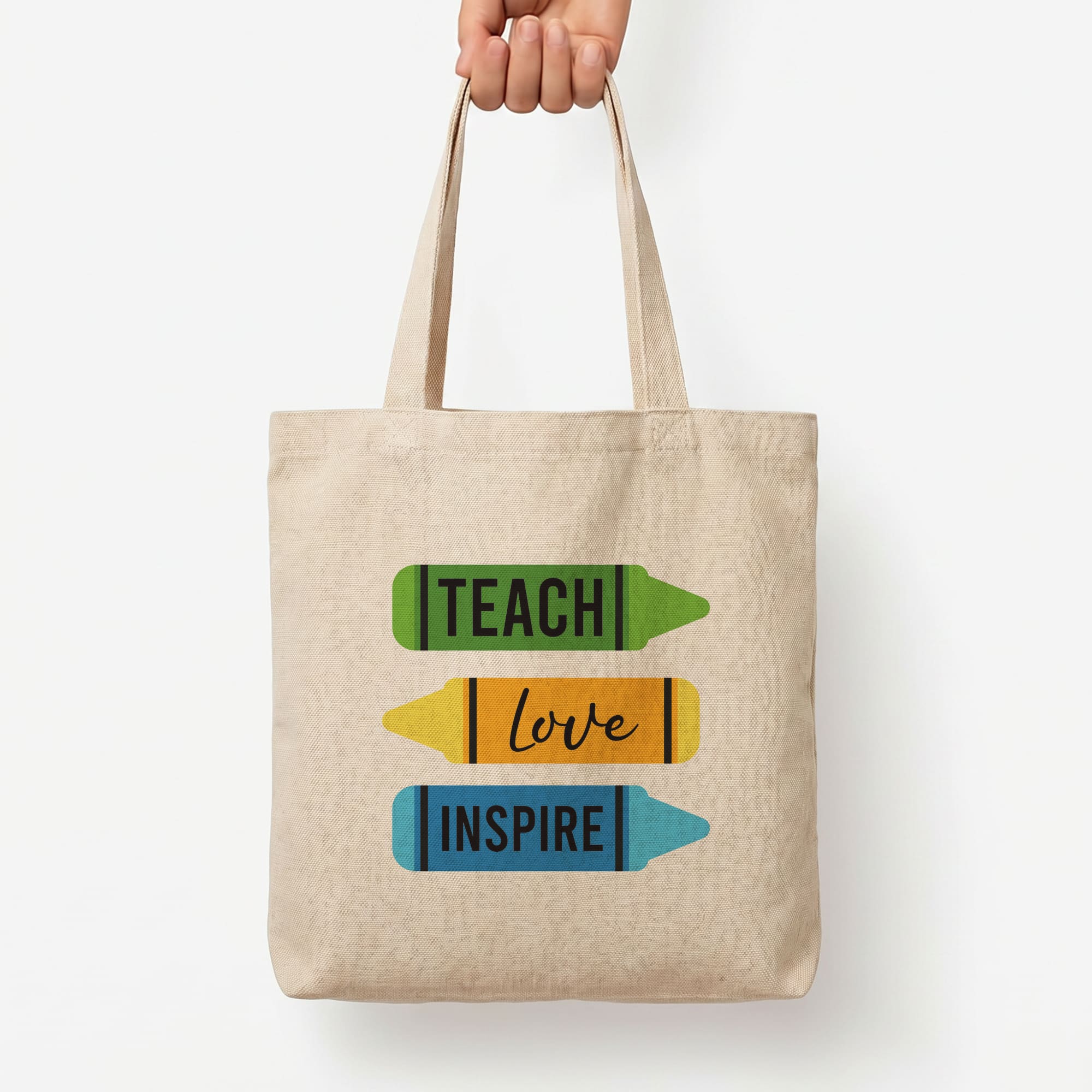 Teach, Love, Inspire Tote Bag — Natural / Large