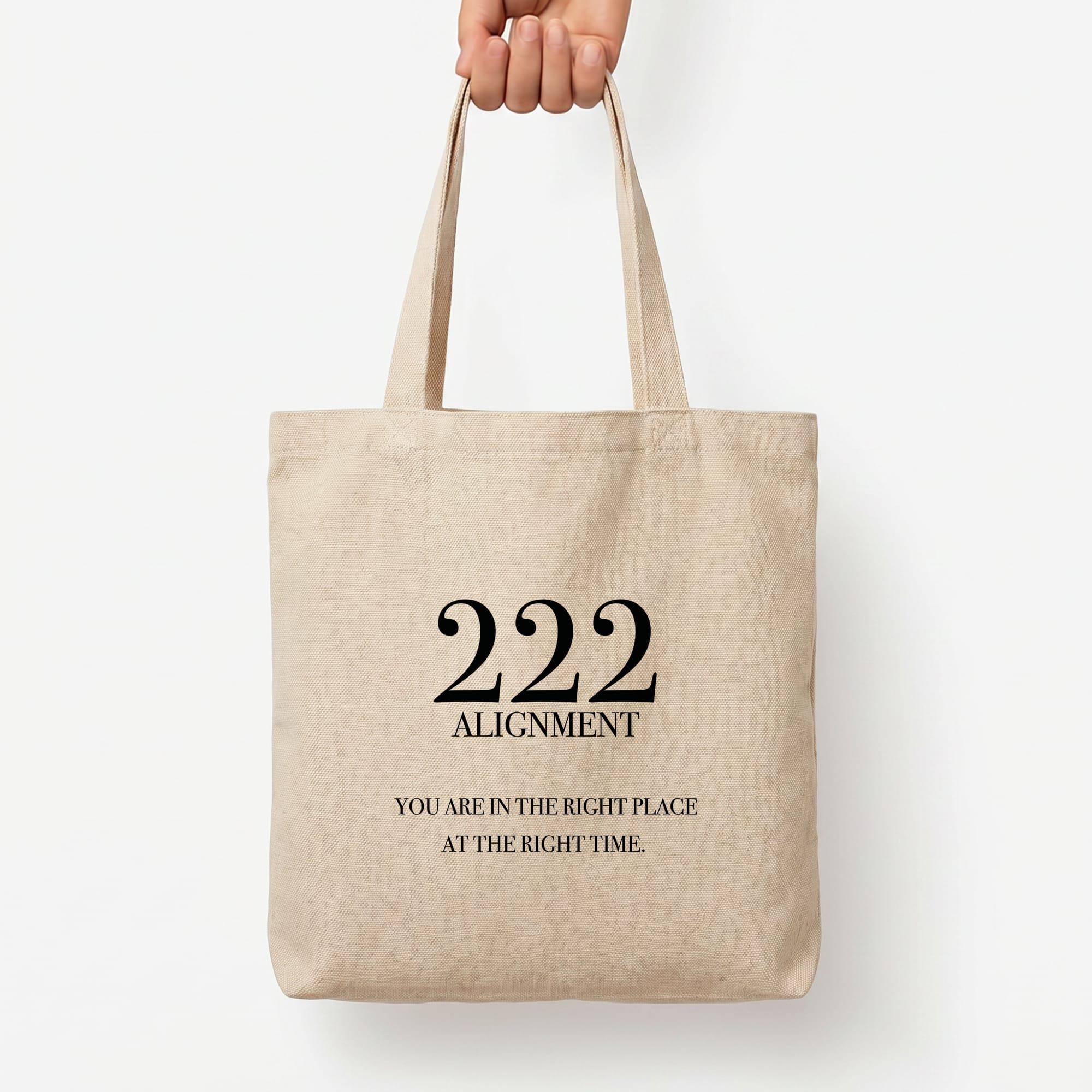 222 - Angel Numbers Tote Bag — Natural / Large