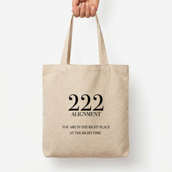 222 - Angel Numbers Tote Bag — Natural / Large