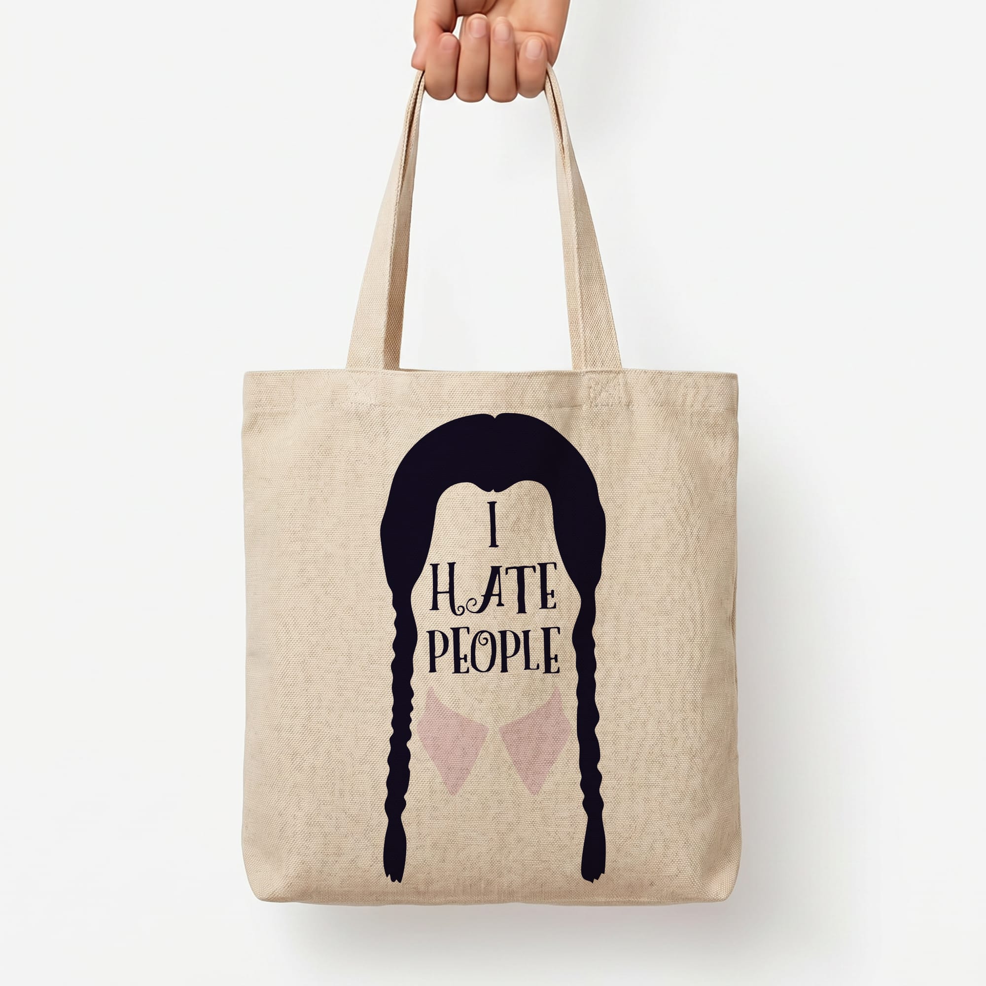 I Hate People Tote Bag — Natural / Large
